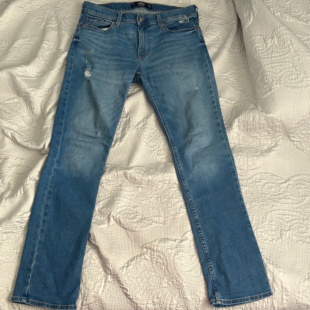 Slim Straight-Medium Wash-W31/L32-Hollister